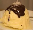 Cream Of Coconut Ice Cream With Chocolate Ganache