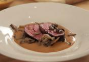 Coffee And Chocolate Encrusted Beef Tenderloin With Tortilla Sauce