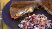 Toasted Sandwich With Soy Cheese And Coleslaw 