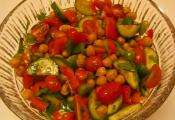 Mediterranean Style Colorful Chickpea Salad