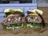 Smokingpit.com - Colossal Trinity Bbq Surf & Turf Burger Slow Cooked On A Yoder Ys640 Pellet Smoker