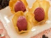 Concord Grape Ice Cream In Tuile Cups