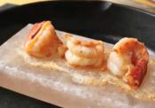 Shrimp Grilled On Pink Salt