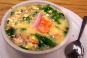 Egg Drop Soup With Spinach And Mushroom