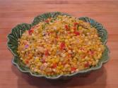 Sautéed Fresh Corn With Onions And Sweet Peppers And Natural Corn Cream