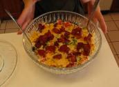 Easy And Fast Cornbread And Veggie Salad