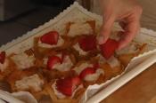 Phillo Dough Cupcakes With Strawberry And Fig Cream Cheese