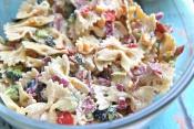 Creamy Bacon Cheddar Ranch Pasta Salad