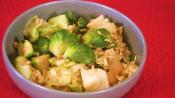 Creamy Risotto With Brussel Sprouts And Cabbage
