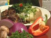 Crimson Shiraz Steak With Kale & Baked Potatoes