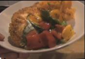 Crunchy Cornflake Chicken With Sweet Potato Mash And Red Pepper Salad