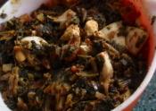 Curried Mustard Greens With Eggs For Dinner