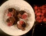 Dark Chocolate Mousse And Strawberry Cream In Chocolate Cups