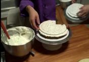 Decorating Multi Layered Vanilla Chiffon Cake Part 1