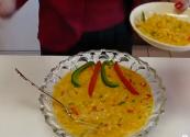 Delicious Cheesy Corn With Green And Red Peppers