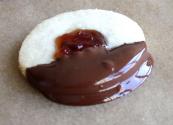 Chocolate-dipped Black Cherry Shortbread Cookies