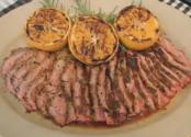 Delicious Garlic Fennel Flank Steak With Grilled Oranges 