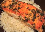 Delicious Garlic Ginger Basil Salmon