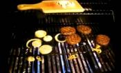 Delicious Lamb Burgers Stuffed With Chevre And Mixed Veggies 