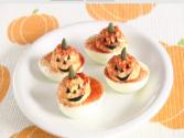 Halloween Jack-o'-lantern Deviled Eggs
