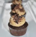 Dark Chocolate Cake With Peanut Butter Frosting