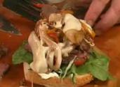 Duck Breast With Beer-onions And Cheese Sandwich