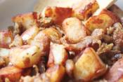 Duck Skin And Green Garlic Home-fried Potatoes