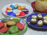 Easter Recipes 2013 - Baked Baby Potatoes, Rainbow Butter Cookies And Hard Boiled Eggs