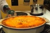 Macaroni Goulash Topped With Cheese
