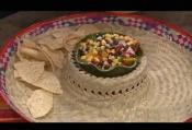 Peach And Bean Salsa With Tortilla Chips