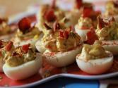 Fancy Deviled Eggs With Bacon And Caramelized Onion