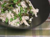 Fettuccine With Grilled Asparagus, Peas And Lemon