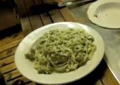 Sausage And Pesto Fettuccine