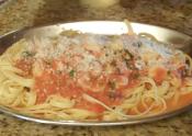 Fettucini With Spicy Garlic Shrimp Sauce