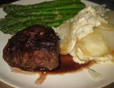 Petite Medallions Of Beef With Potato Au Gratin