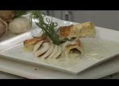 Mushroom Cannelloni In A Goat Cheese Tarragon Cream Sauce