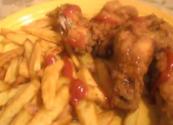 Easy Homemade Chicken Wings And Potato Fries