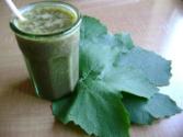 Fruity Smoothie With Grape Leaves