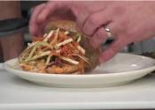 Healthy Garbanzo Bean And Veggie Burger With Low-fat Asian Slaw