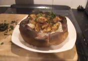 Giant Yorkshire Pudding Filled With Chicken Curry 