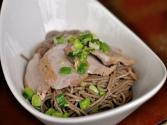Ginger Scallion Noodles With Roasted Pork Tenderloin