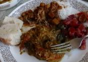 Goan Coconut Shrimp Curry And Curried Garbanzo
