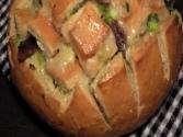 Gorgonzola And Bacon Stuffed Bread