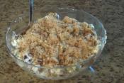 Grape And Cheese Salad With Pecan And Brown Sugar Topping