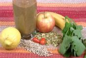 Green Fruit, Vegetable And Seeds Smoothie