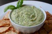 Fresh Basil Garbanzo And White Bean Hummus