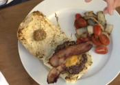 Grilled Cheddar Burger With Smoked Bacon