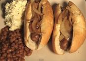 Grilled Elk Sausages