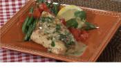 Grilled Halibut With Butter Wine Cilantro Sauce