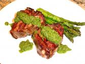 Grilled Lamb Chops With Cilantro Pesto
